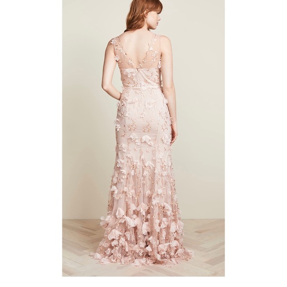 Marchesa Notte 3D flower dress - Picture 3 of 12